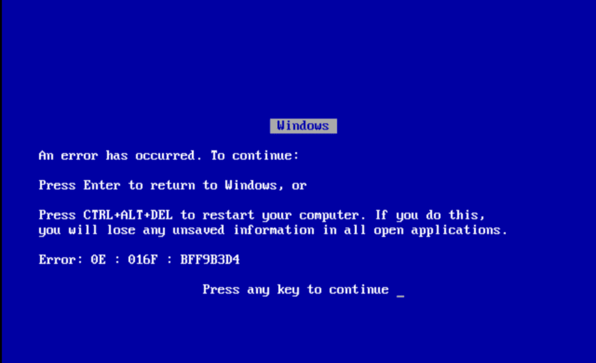 What is The (BSOD) blue screen of death errors?